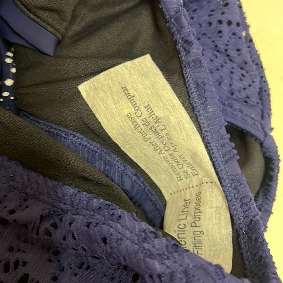 Aqua Green Black New Crochet High Neck Swimsuit One-piece Bathing Suit D22 - Picture 6 of 7